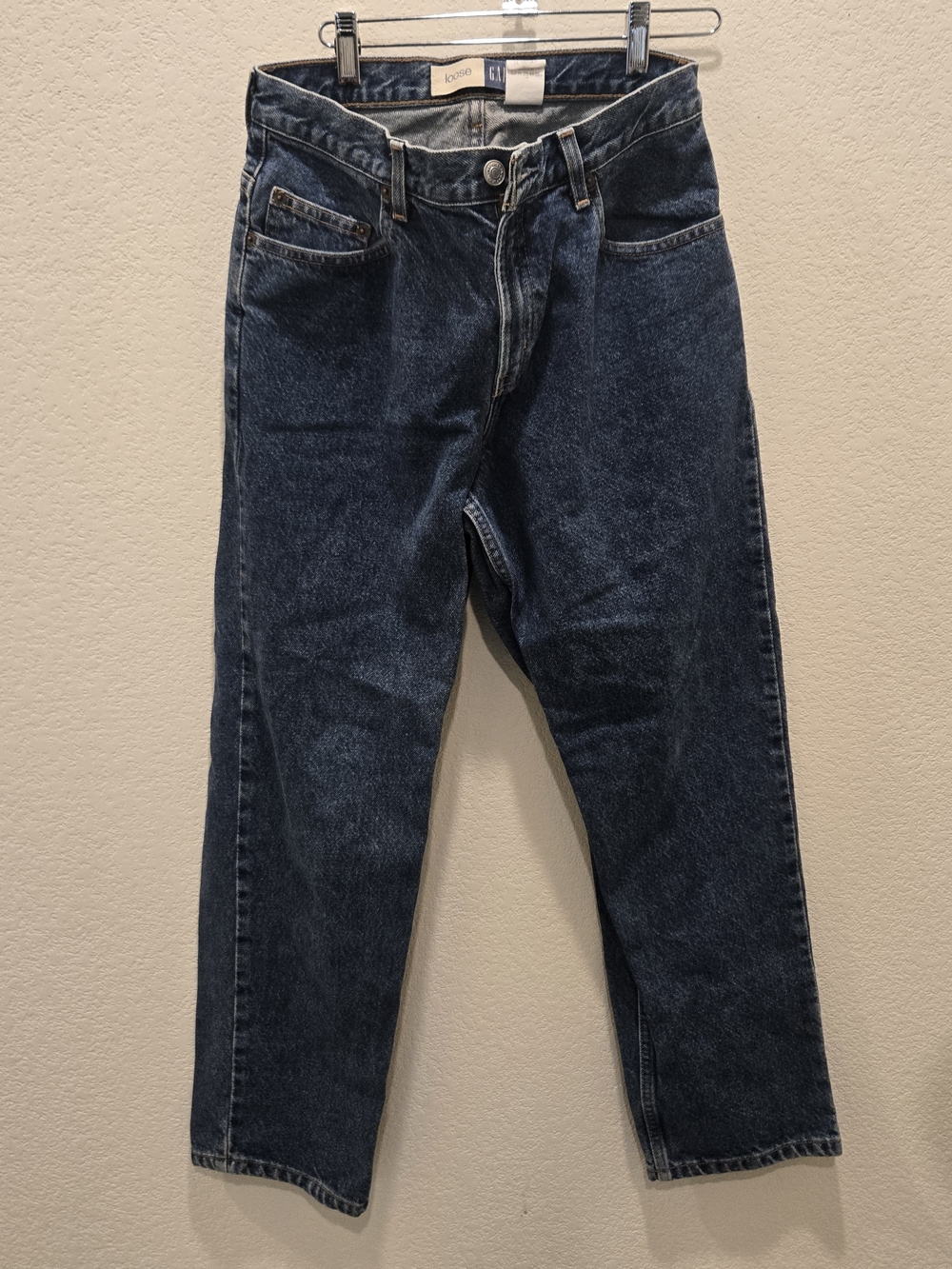 GAP Men's Straight Jeans in Deep Blue